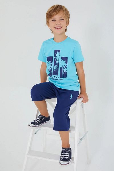 U.S. Polo Assn. Blue Boy Capri Suit Us1360
