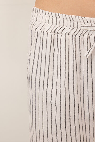 Addax Смугасті широкі штани з еластичною талією Pn13731k1