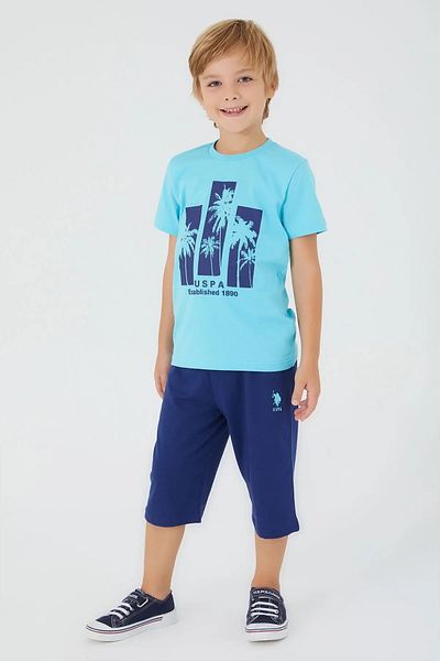 U.S. Polo Assn. Blue Boy Capri Suit Us1360