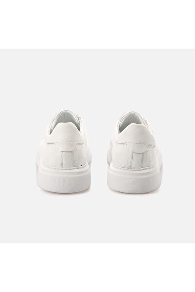 KEMAL TANCA Erkek Rugan Deri Eva Taban Beyaz Günlük Ayakkabı
