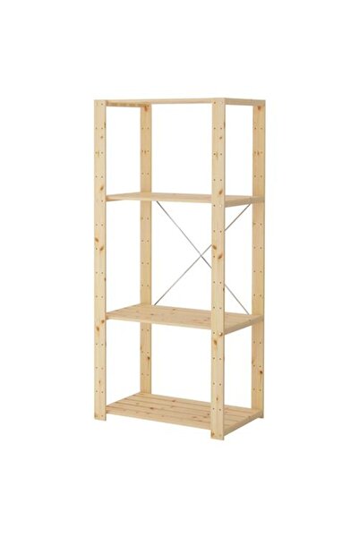 IKEA HEJNE, raf ünitesi, çam, 78x50x171 cm