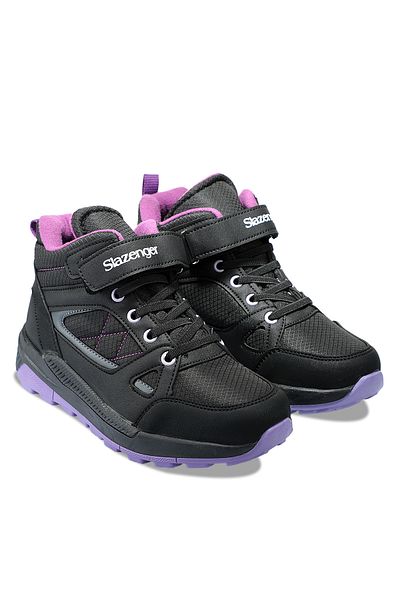 Slazenger Kesha Unisex Παιδικά Μποτάκια Μαύρα / Μωβ