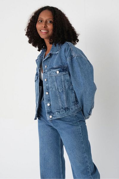 Addax Jachetă din denim model C8345-s2 cu buzunare