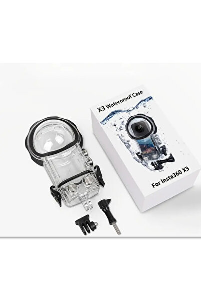 İRHANLAR İnsta 360 X3 Su Geçirmez Kılıf Sualtı Dalış Ekipmanı Lens Koruma Apa...