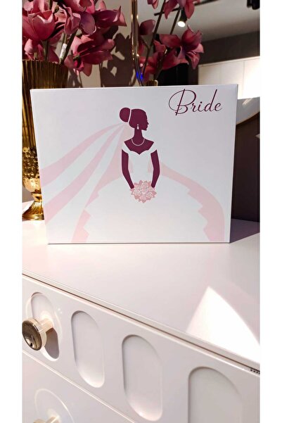 CREARTHOME Bride Gelin Kutusu 3'lü Gelin Bohçası- Bride Gelin Kutusu-Çeyiz Ku...