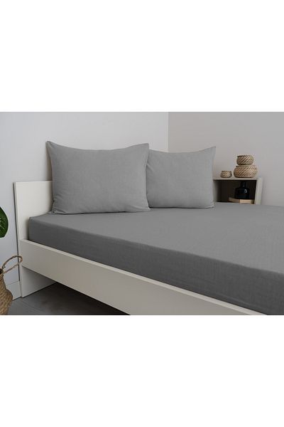 argehome Double Cotton Sheet Set - Elastic Waist, 160X200 cm and 2 Pillowcases
