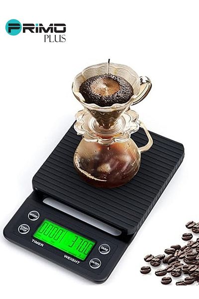 Primo Plus LCD Display Coffee Drip Scale Black