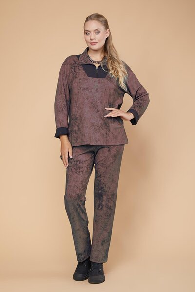 Lema Batik Desen Modal Örme Sweatshirt (27130)