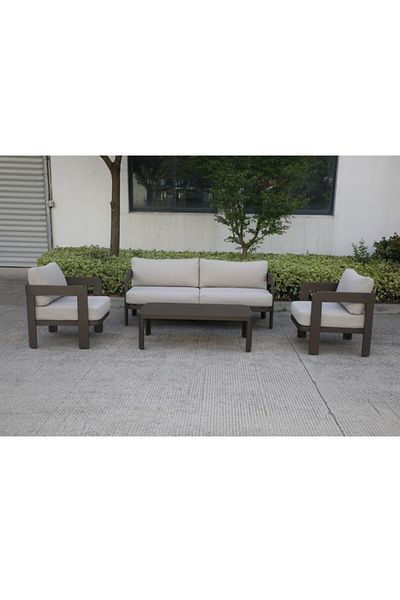 Living Accents 4-Piece 5-Seater Outdoor Seating Set with Coffee Table