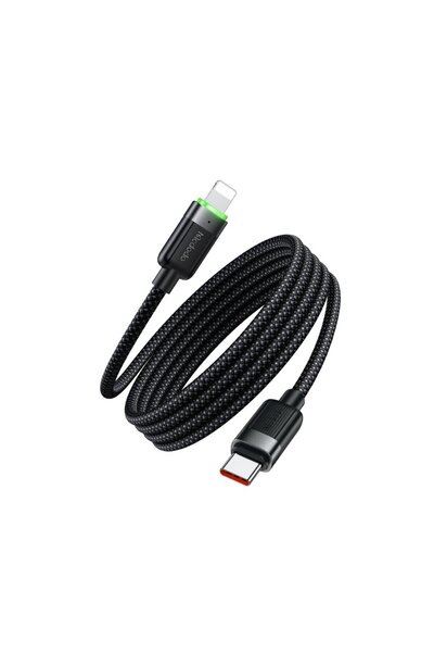 Mcdodo CA-2010 36W USB-C TO LIGHTNING MANYETİK SARILABİLİR KABLO - 1.2 M SİYAH