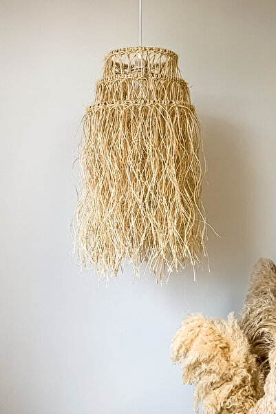 NYLife Bohem Hasır Saçaklı Katlı Avize