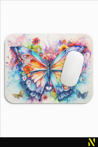 nilizma Mouse Pad ergonomic cu model fluture – Design colorat și confortabil cu bază anti-alunecare