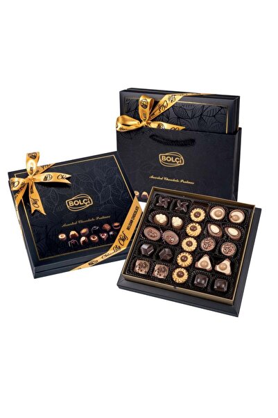 Bolçi Siyah Floral Kutu Hediye Çikolata 290g