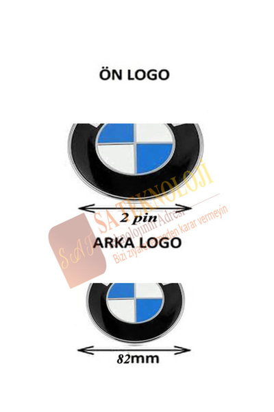 SATECHNOLOGY Bmw f10 kasa ön kaput ve bagaj logosu MAVİ BEYAZ 2li(F10,F07,F11...