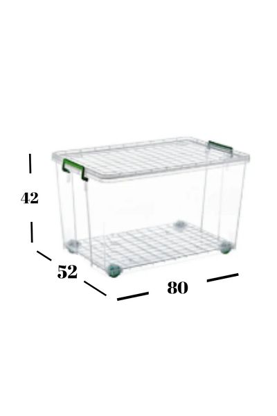 ProCreative سarfmall Sarfmall Mega Storage مع عجلات 120 لتر. - 2626 شفاف