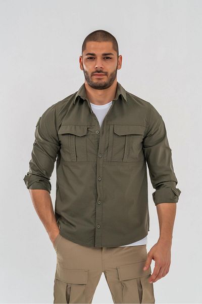 Combat Tactical Πουκάμισο τακτικής εξωτερικού χώρου - Προστασία με φερμουάρ και τσέπη, καλοκαιρινό πουκάμισο Swat - 424