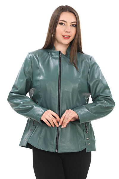 NEWZAYA Kadın Siyah Deri Ceket