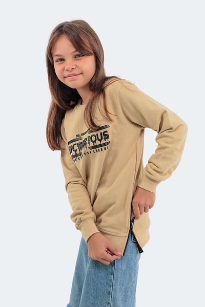 Slazenger Παιδικό φούτερ Duna σε μπεζ χρώμα Unisex