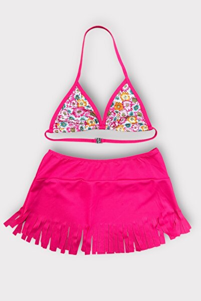 Nilmay mayo Kız Çocuk Etekli Bikini Takımı