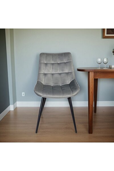 micasa كرسي طعام من الكتان بدون أذرع بتصميم أنيق وعصري