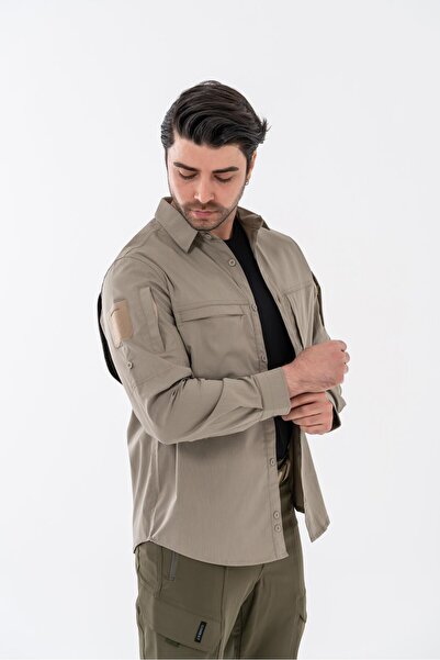 Combat Tactical Outdoor Taktik Gömlek Fermuar Cepli Koruma Swat Gömlek - 420