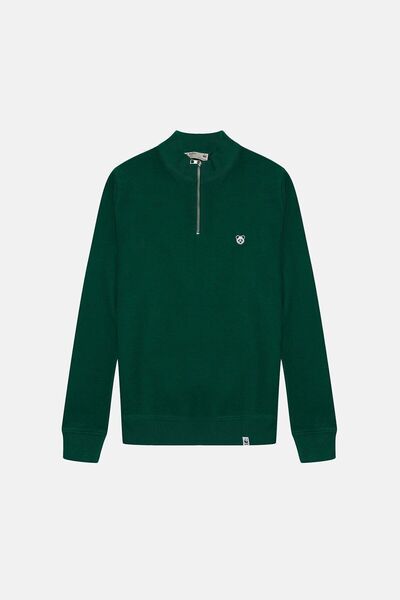 WWF Market Panda Supersoft Quarter-Zip Sweatshirt - Nefti Green