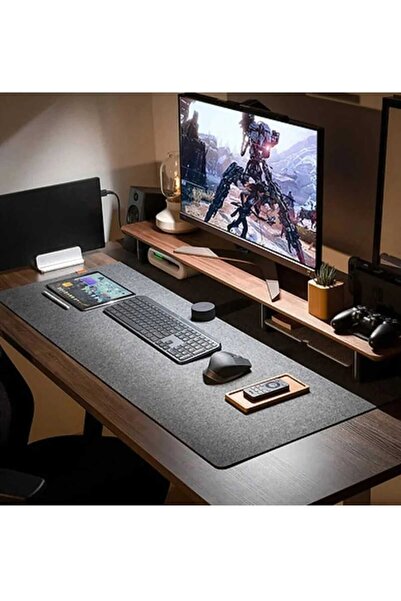 SwiftShop Kalın Masa Üstü Düzenleyici Şık Görünümlü Mouse Pad Antrasit 30x80 ...