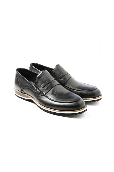 John May Men's Sneaker (Casual) Ka-E403 Black-Brown Eva with Back