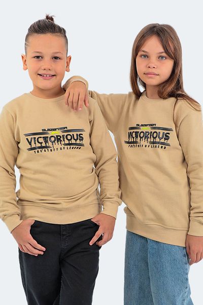 Slazenger Παιδικό φούτερ Duna σε μπεζ χρώμα Unisex