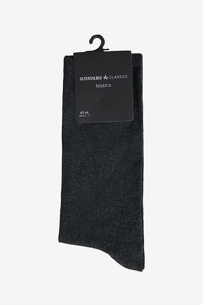 ALTINYILDIZ CLASSICS Men's Anthracite Elastic Non-Marking Viscose Flexible Single Socks