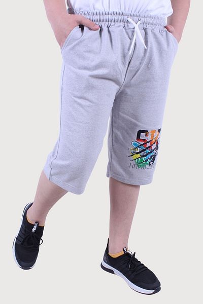 FYK KİDS BOY'S PRINTED ELASTIC WAIST SHORTS-BERMUDA