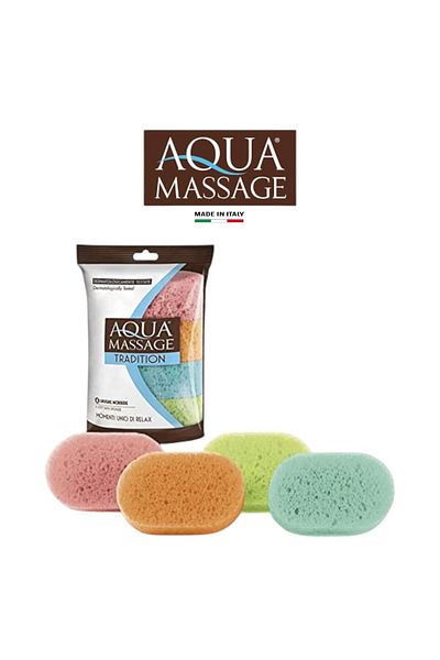 Aqua Massage Tradition 4-piece Soft Bath Sponges