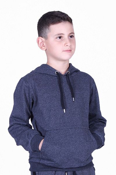 FYK KİDS Hanorac simplu cu glugă cu buzunar cangur
