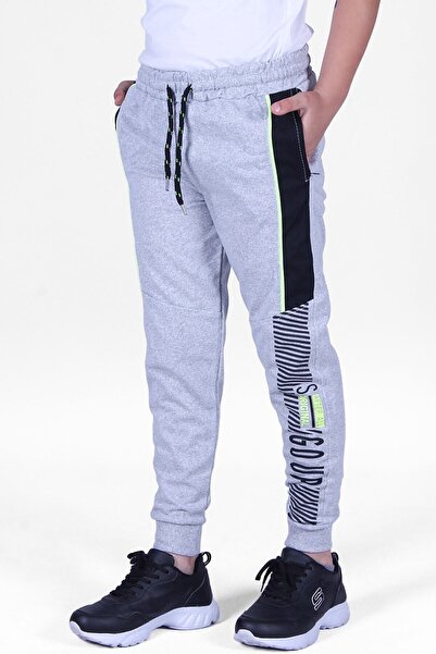 FYK KİDS 3-Piece Grey Go Up, Navy Blue 96, Black X, Printed, Boy's Sweatpants