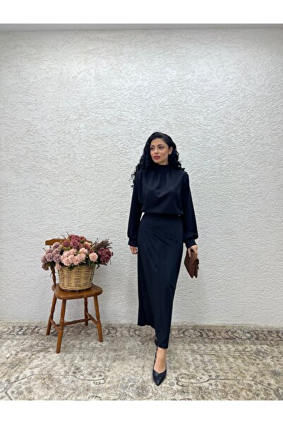 KÜÇÜĞÜM BUTİK Black Corduroy A-Line Skirt