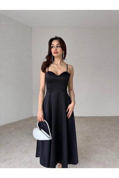 Mooi Butik Wexler Midi Dress 9046 - Black