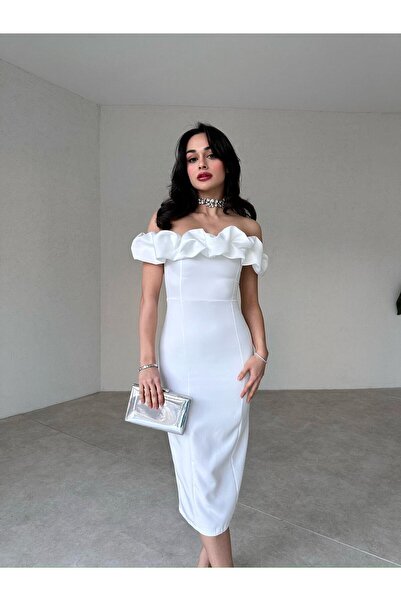 Mooi Butik Sophia Dress 2389 - White