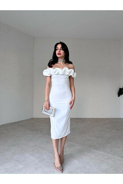 Mooi Butik Sophia Dress 2389 - White