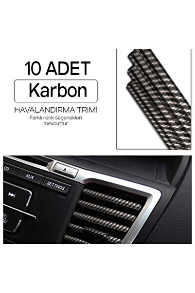 caralp Carbon Color Car Interior Air Conditioner Grille - Decorative Strip Tr...