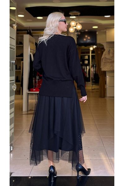 Unique Skirt with Towel and Stone Detail