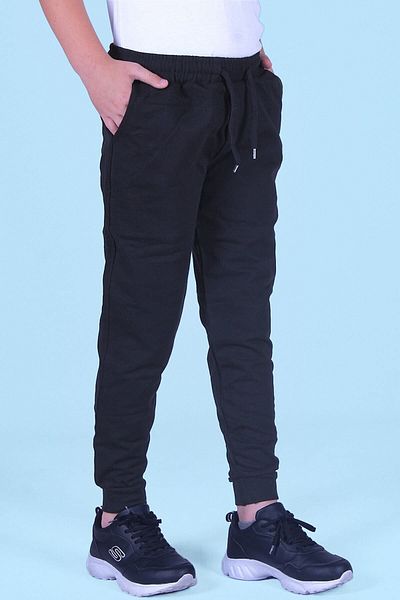 FYK KİDS 3-teilige einfarbige Jungen-Jogginghose mit elastischem Bund