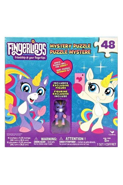 SPIN MASTERR Fingerlings Mystery 48 Piece Puzzle With Unicorn Bling Figurine 6045180