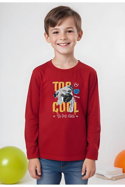 FYK KİDS Boy - Cool Text Printed Round Neck Sweatshirt