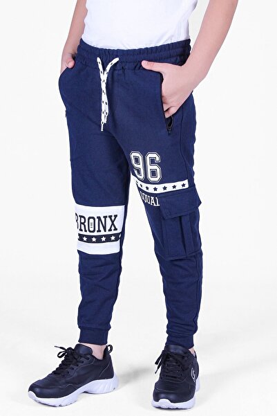 FYK KİDS 3-Piece Grey Go Up, Navy Blue 96, Black X, Printed, Boy's Sweatpants