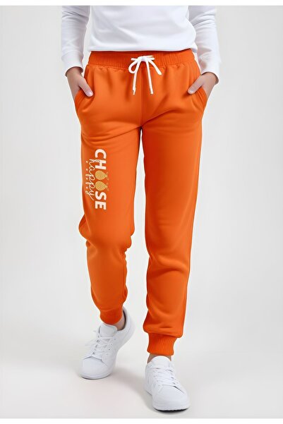 FYK KİDS بنت - بنطال رياضي بطبعة مستقيمة