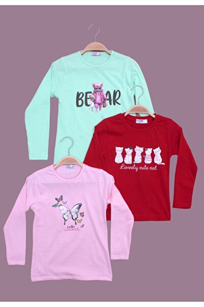 FYK KİDS Κοριτσίστικο μακρυμάνικο φούτερ Basic 3 τεμαχίων