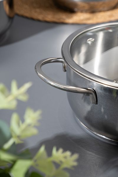 Skygo Sern 6-Piece Stainless Steel Cookware Set – 14, 16, 18 cm Practical and Fashionable Design