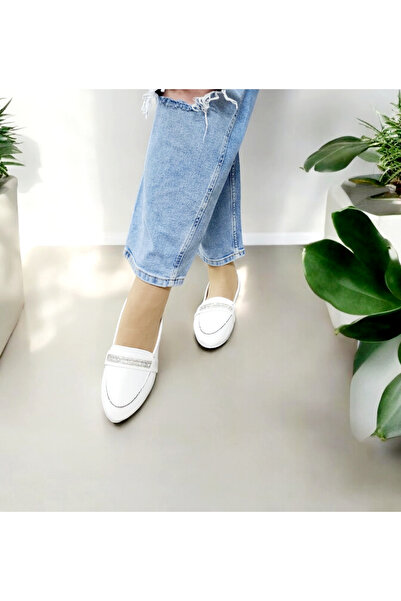 GokceKundura06 Жіночі щоденні та офісні туфлі на плоскій підошві з блискучою стрічкою