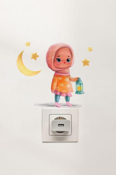 MSticker Autocolant pentru priză Ramadan Autocolant decorativ pentru priză Autocolant pentru perete din sticlă