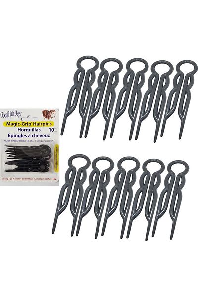 AURRARİ Μαύρη καρφίτσα κουλούρι Hair Collection Apartı 10 Τεμάχια